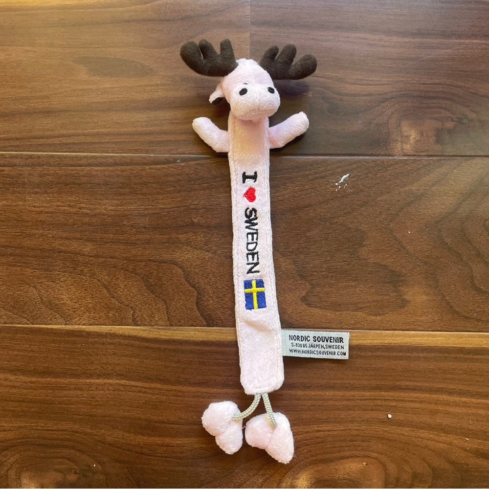 Memories From Sweden Norge Pink Elk Plush 11"